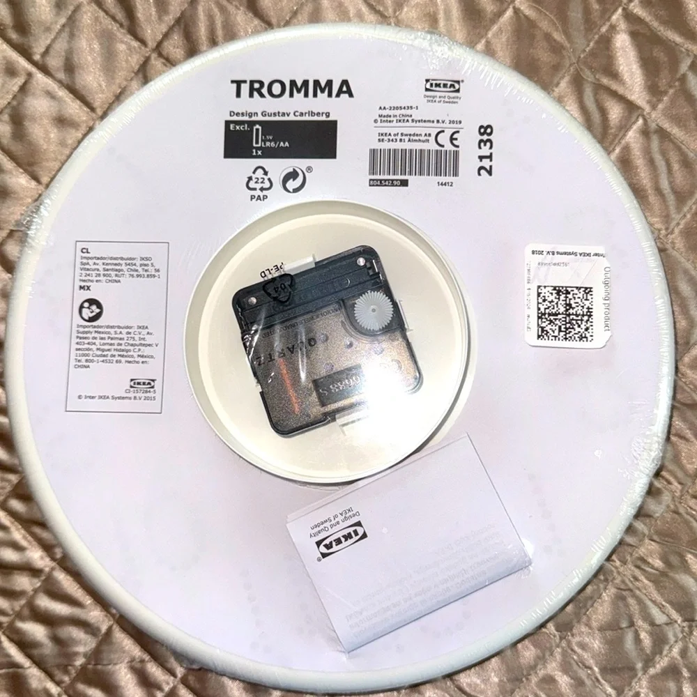 TROMMA wall clock, white, 9 ¾ (25 cm)